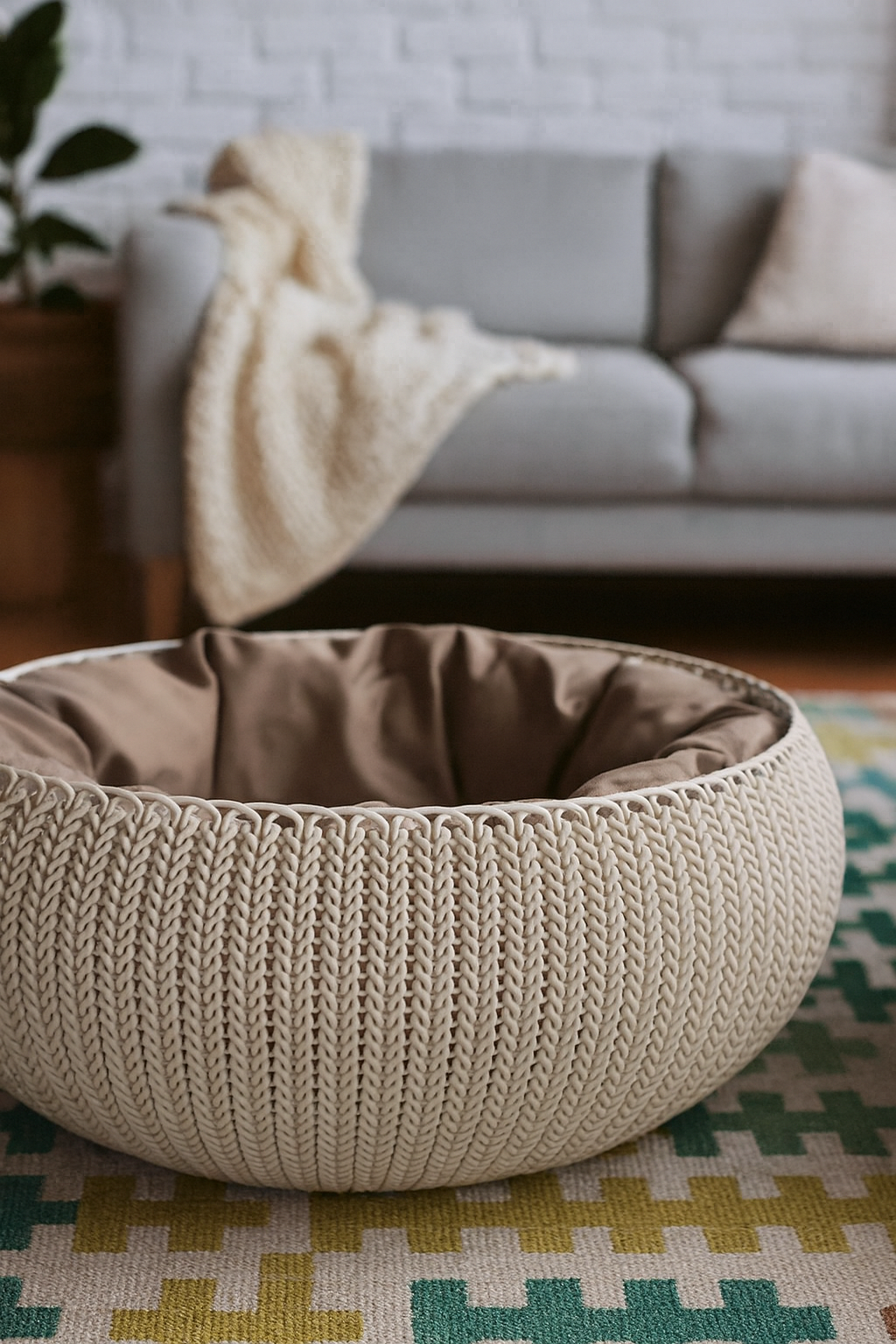 Panier Sablina – Tressé Sable Confort Premium