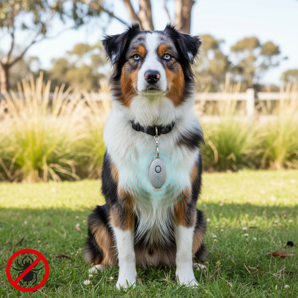 Répulsif Anti tique et puce aux Ultrasons Divin Canin – Protection Naturelle Rechargeable pour les chiens